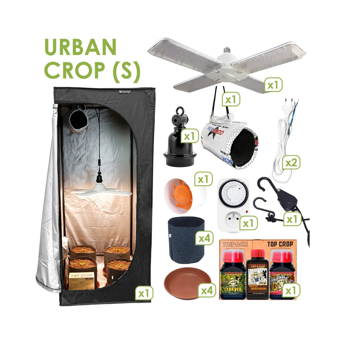 Kit Urban Crop S con armario CultiBox y LED Agrolite 120 W