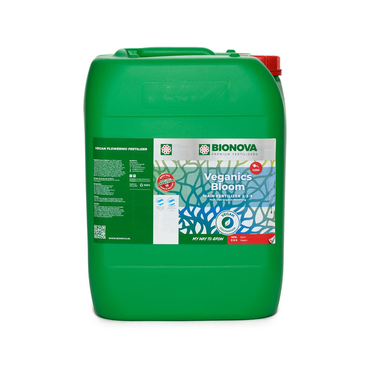 Veganics Bloom 2-2-5 Bio Nova - vista del envase