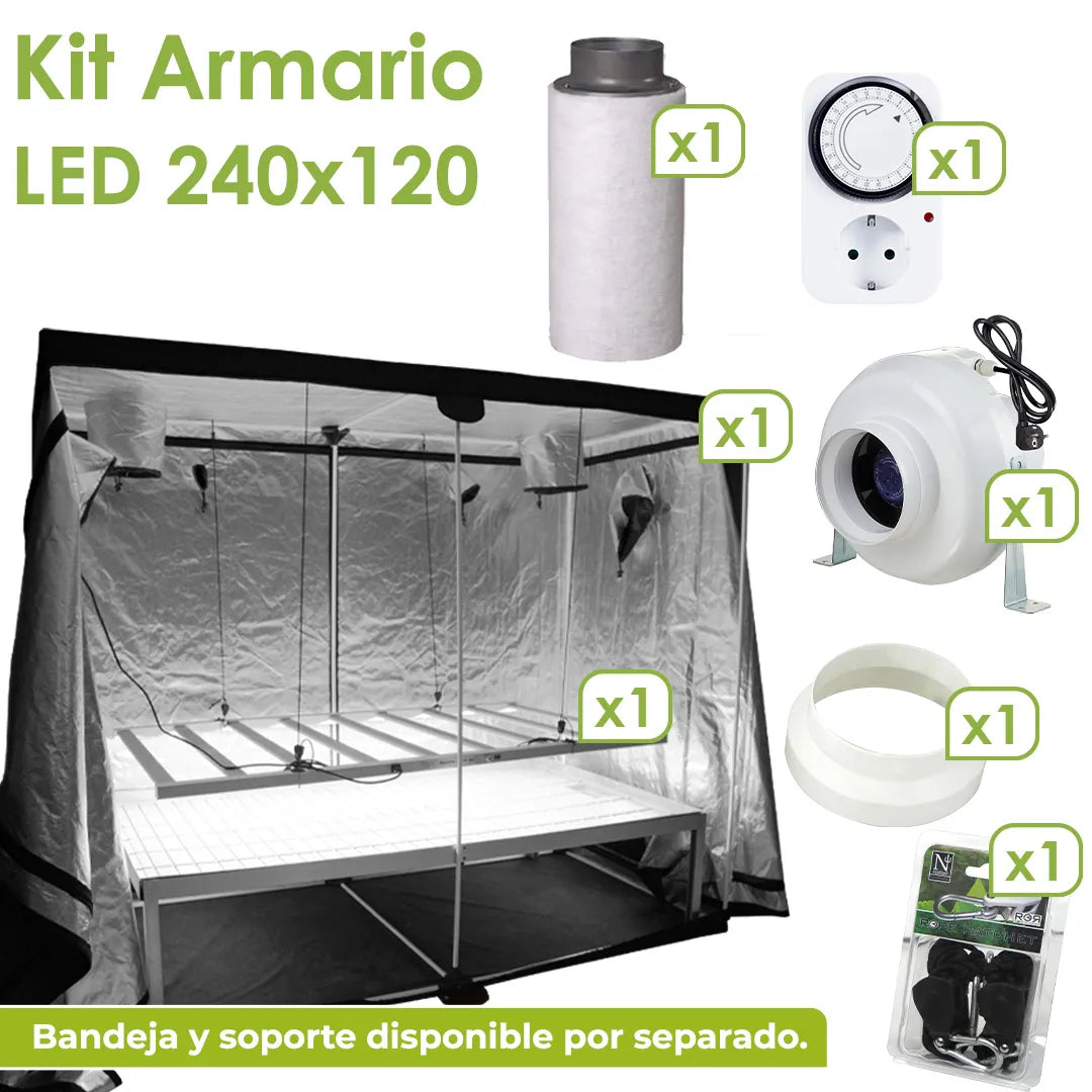Kit Armario LED Cultibox | Cultivo Indoor Completo con LED (TODAS LAS MEDIDAS)