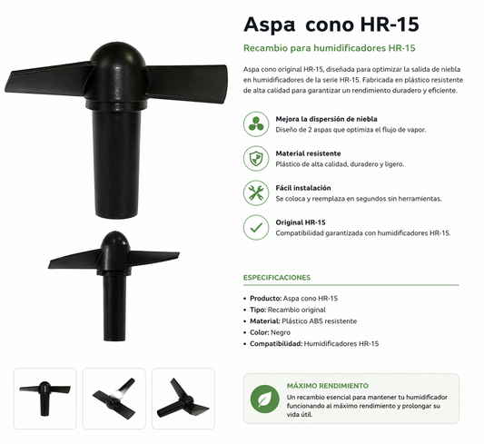 Aspa cono HR-15 | Recambio ventilador
