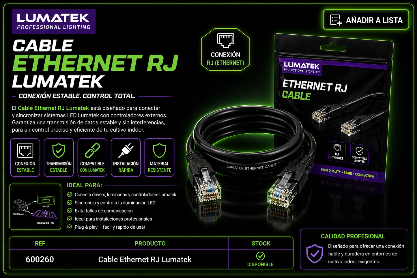 Cable Ethernet RJ | lumatek