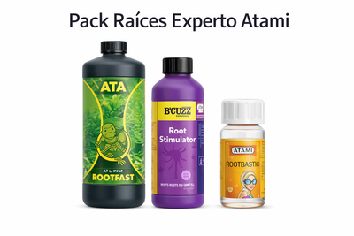 Pack Raíces Experto Atami | Rootfast 1L + Root Stimulator 500ml + Rootbastic 100ml