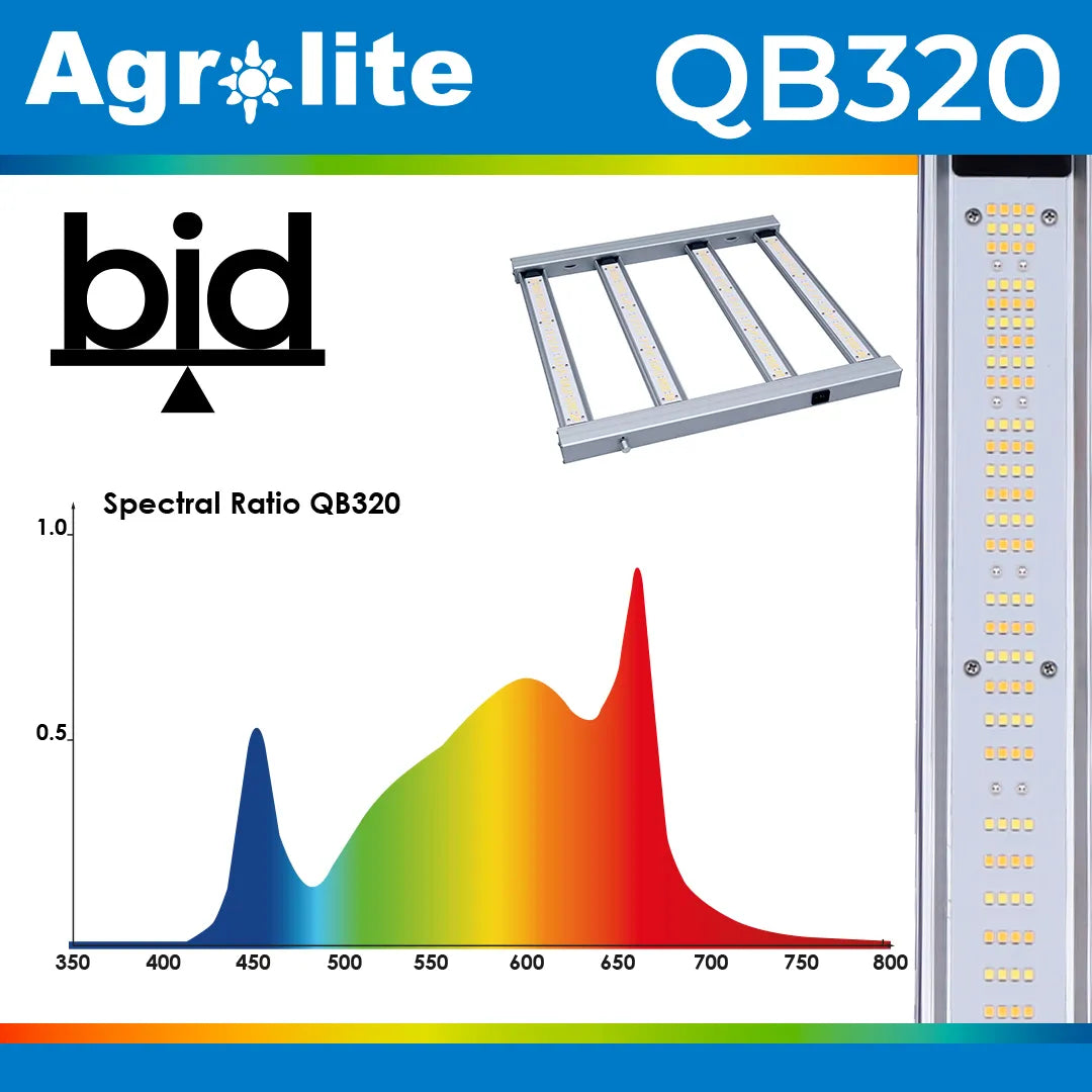 LED QB 320W | Agrolite para cultivo indoor eficiente