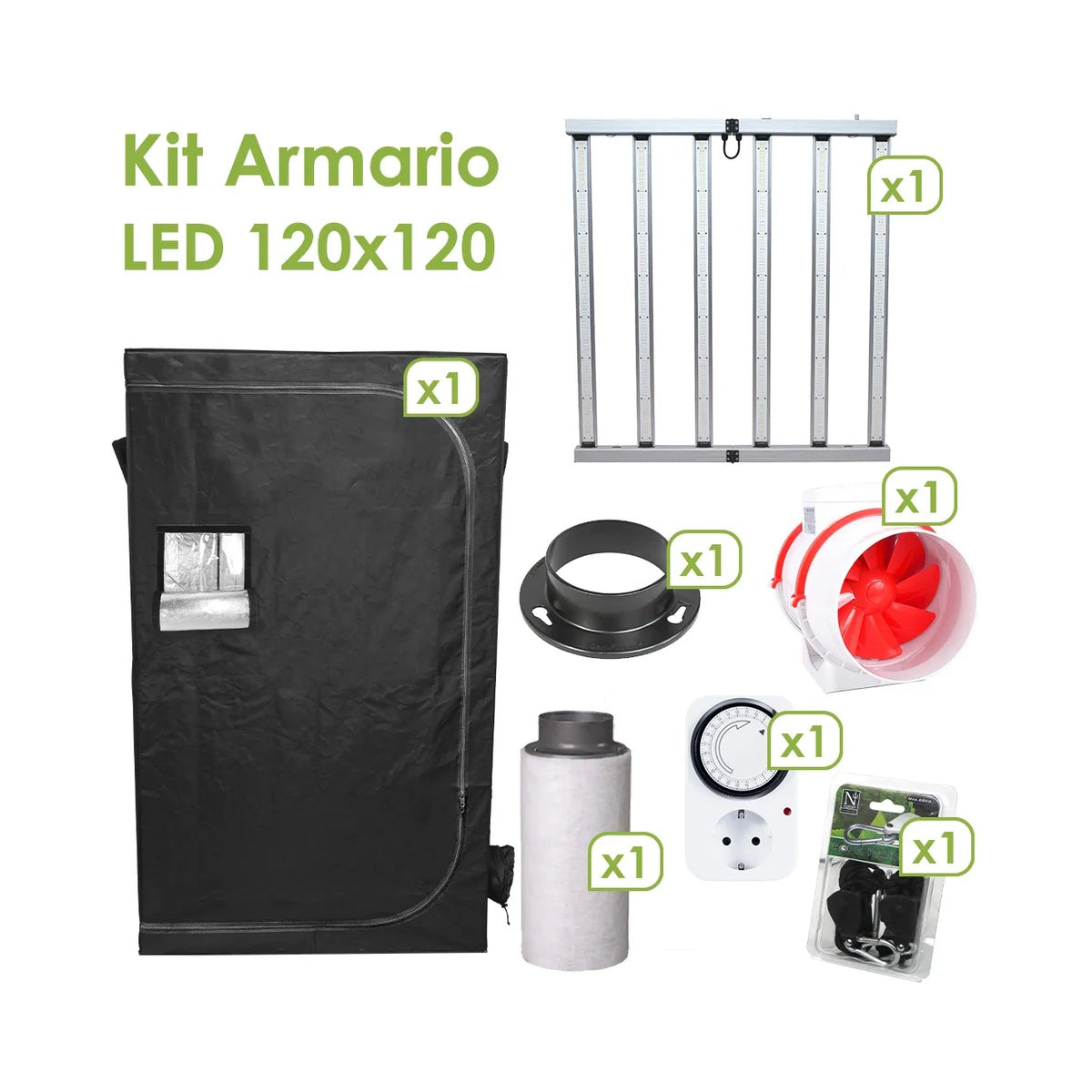 Kit CultiBox LED 120 x 120 cm