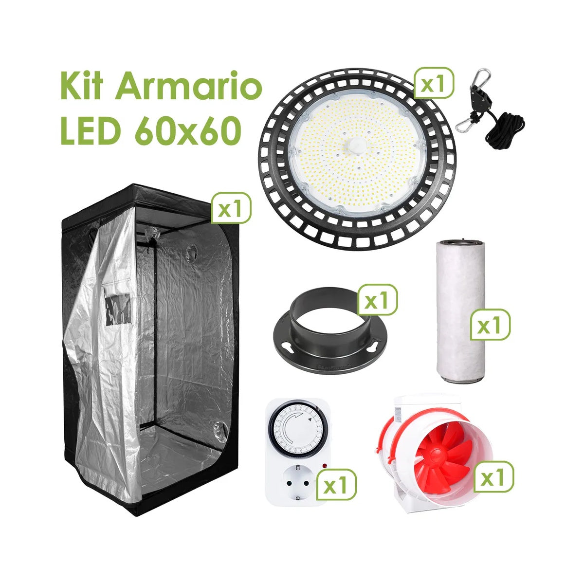 Kit CultiBox LED 60 x 60 cm