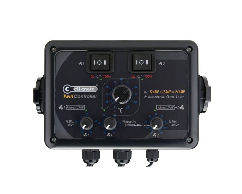 cli-mate-twin-controller revoluciones potencimetro motor extractor enchufe
