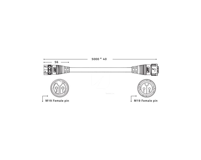 Cables extensión 5m Driver Remote Zeus Lumatek (2 uds) | LED
