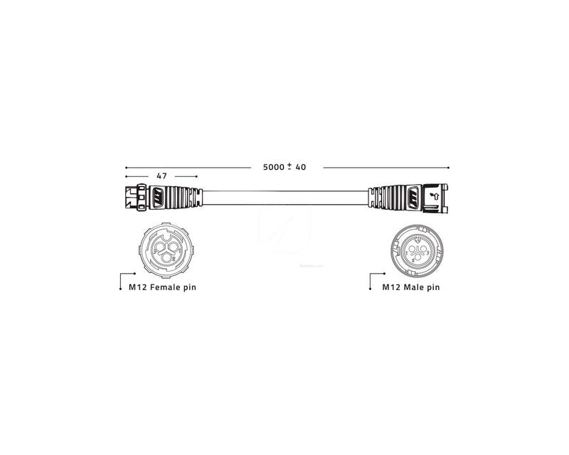 Cables extensión 5m Driver Remote Zeus Lumatek (2 uds) | LED